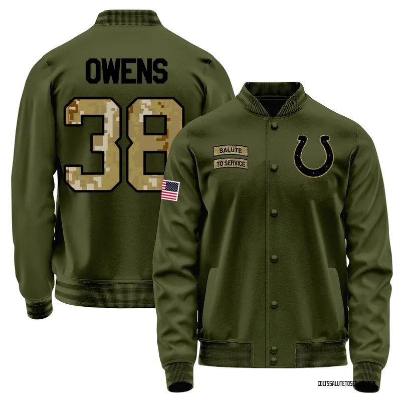 Youth Jonathan Owens Indianapolis Colts Olive Salute to Service Sideline Performance Jacket