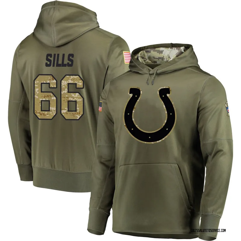 Youth Josh Sills Indianapolis Colts Olive Salute to Service Pullover Hoodie