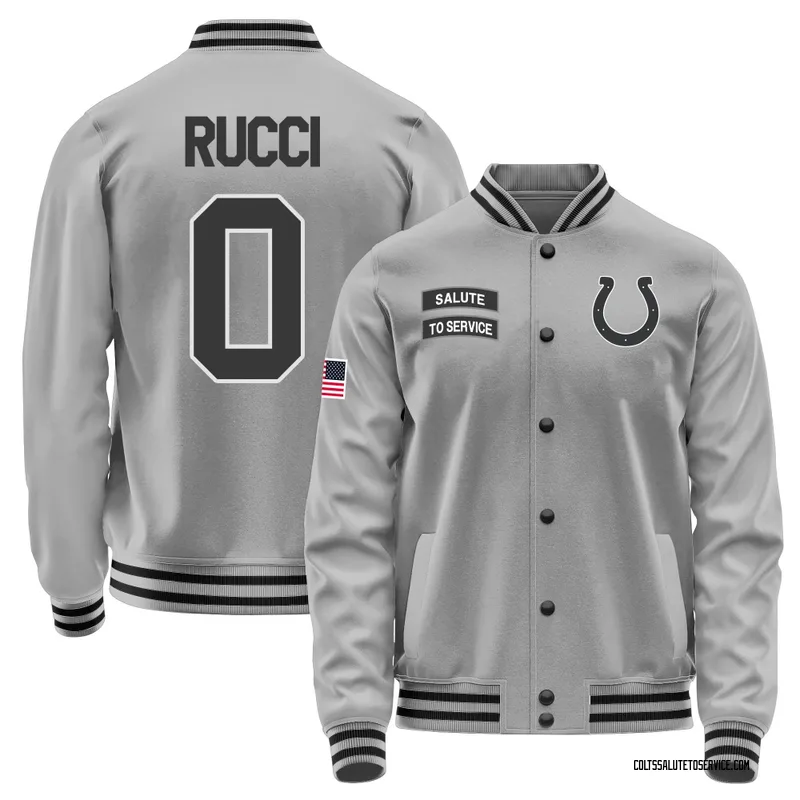 Youth Nolan Rucci Indianapolis Colts Gray Salute to Service Performance Jacket