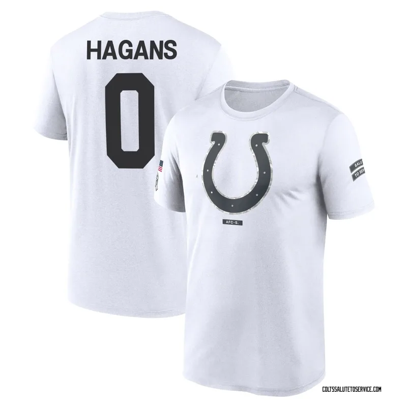 Youth Sahmir Hagans Indianapolis Colts Legend White 2024 Salute to Service Performance T-Shirt
