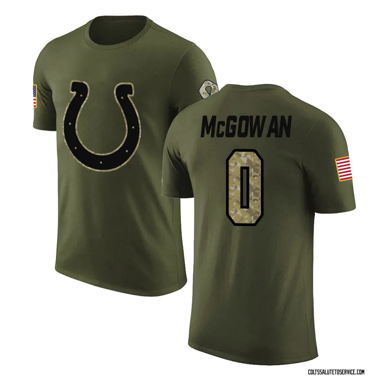 Youth Seth McGowan Indianapolis Colts Legend Olive Salute to Service T-Shirt