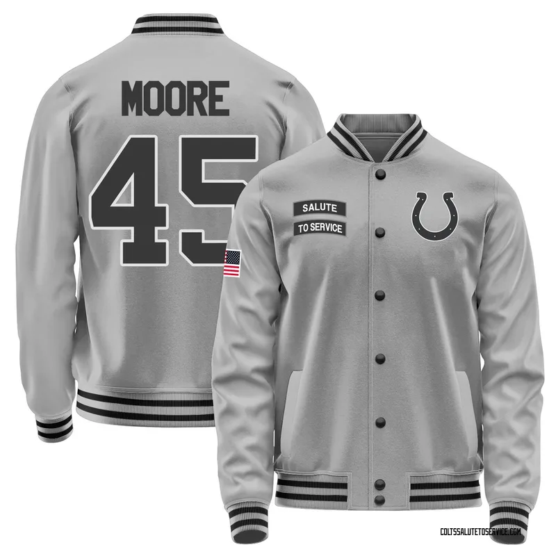 Youth Tyler Moore Indianapolis Colts Gray Salute to Service Performance Jacket