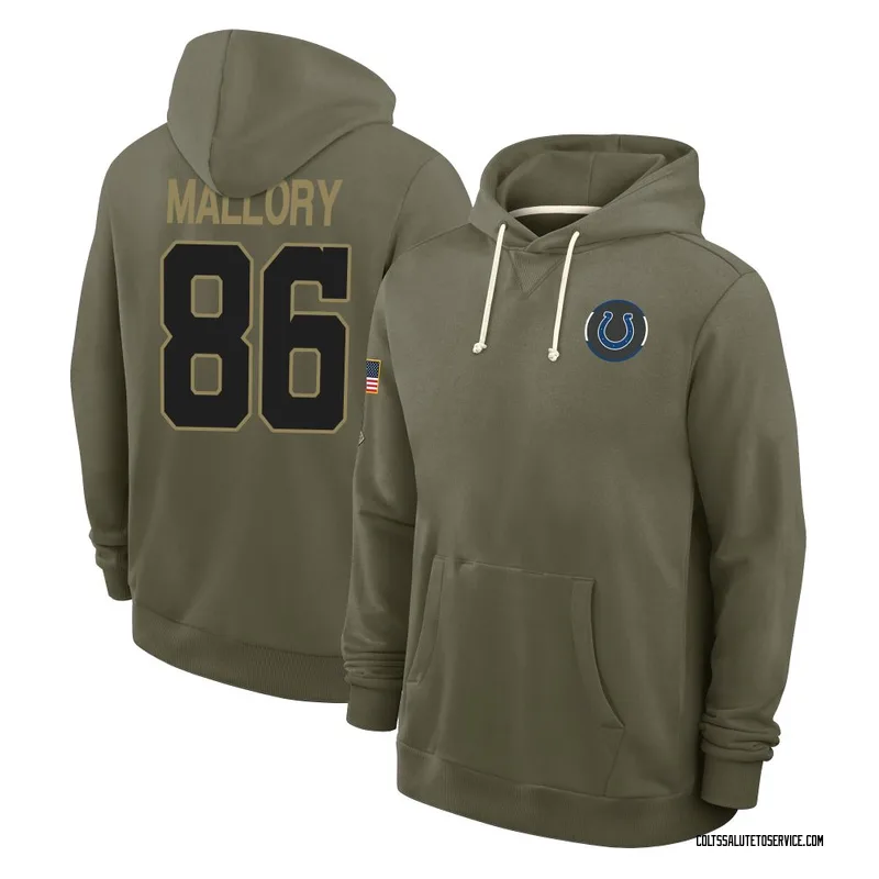 Youth Will Mallory Indianapolis Colts Olive 2025 Salute to Service Hoodie